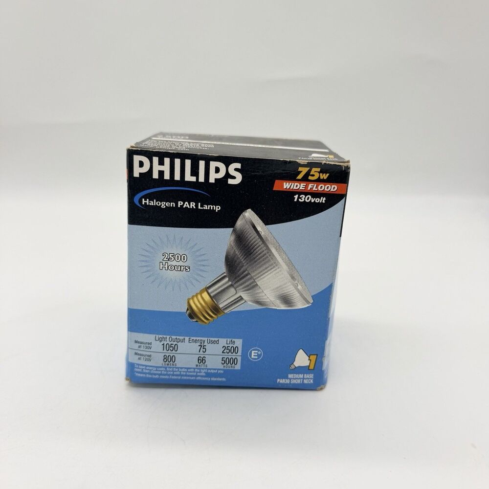 1 Philips 814003 75PAR30SWFL40 Halogen PAR30 Wide Flood Bulb 75W 130V